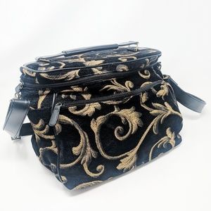 Vintage Tapestry Travel Tote With  Crossbody Strap